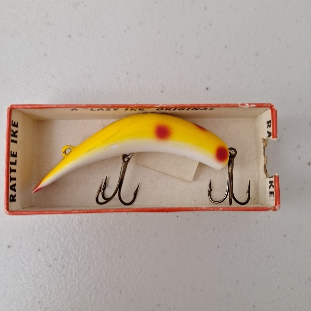 Vintage 1970's LAZY IKE #3 Fishing Lure *In Wrong Box* MADE IN USA - Picture 2 of 13